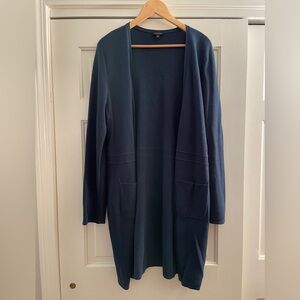 Talbots Deep Blue Open Front Cardigan